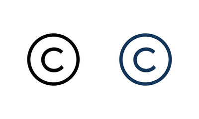 Copyright icon for web and mobile