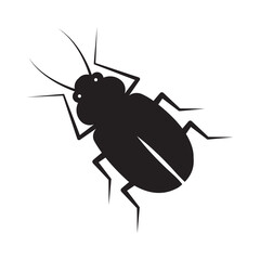 Scarab beetle insect stag icon | Black Vector illustration |