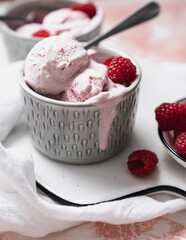 ice cream cold for summer strawberries