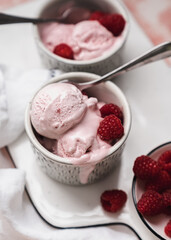 ice cream cold for summer strawberries