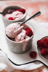 ice cream cold for summer strawberries
