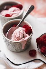 ice cream cold for summer strawberries