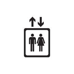 elevator icon logo vector design template - obrazy, fototapety, plakaty