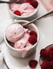 ice cream cold for summer strawberries