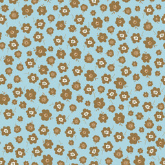 Ditsy flower seamless fabric design pattern
