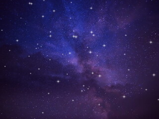 Fototapeta na wymiar sky starry night space bright star cosmic nebula milky way defocus background template banner