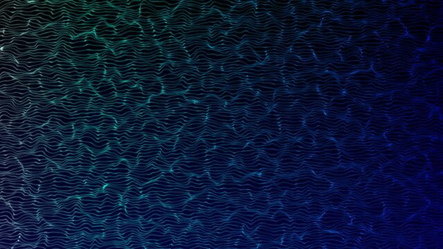 Flowing particle animation gradient blue