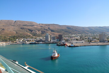 Cruise Port and docks of Chania in Crete