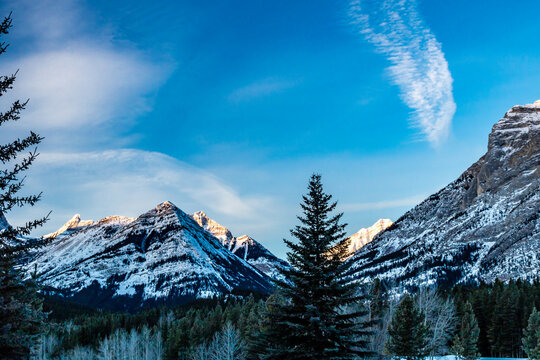 Views from the roadisde on a drive through the park. Spray Valley Provincial Park