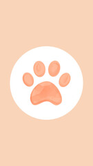 Instagram highlight vector illustration icon. Pets