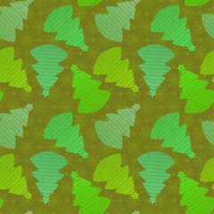 Christmas tree seamless new year pattern for wrapping and clothes print and festive accessories and kids