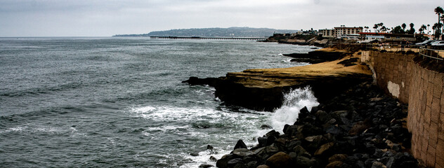 a view of the coast from the side