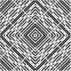 Design seamless monochrome geometric pattern. Abstract background. Vector art.Perfect for site backdrop, wrapping paper, wallpaper, textile and surface design. 