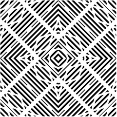 Design seamless monochrome geometric pattern. Abstract background. Vector art.Perfect for site backdrop, wrapping paper, wallpaper, textile and surface design. 