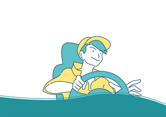 笑顔のドライバーさん