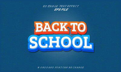 Fototapeta premium back to school text effect for mockup template