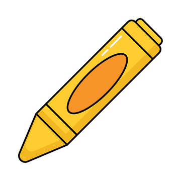 Yellow Crayon Icon