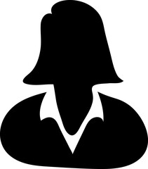Businesswoman icon illustration on white background..eps