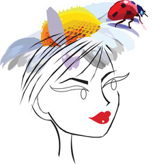 Flowers, insects and women are beautiful things.