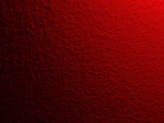cement wall background with red light on texture.