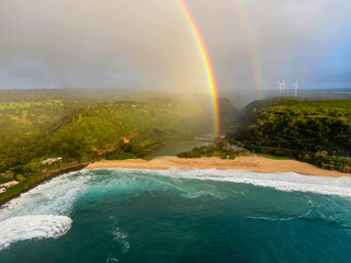 Waimea Beach Park, Double Rainbow
