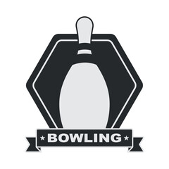 Obraz premium bowling badge icon