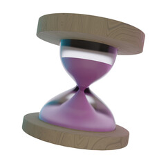 3d illustration hourglass icon with game theme