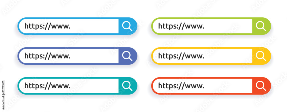Leinwandbilder search bar set symbol element vector illustration. browse internet symbol graphic design template.