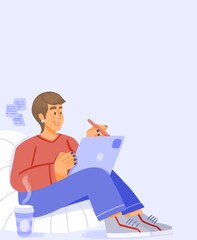 a person with a iPad