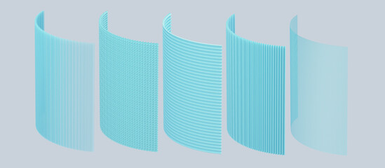 The concept of a ventilation system using five-sided multi-layer filtering protective layer various...