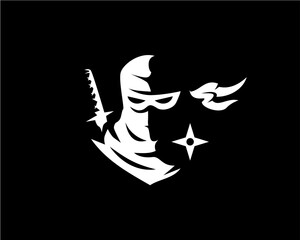 Ninja on The Dark Logo Vector Design