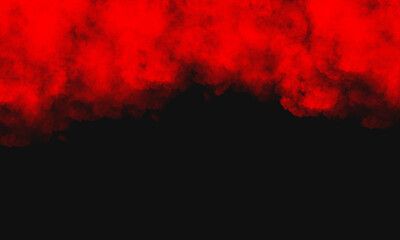 black background with red smoke above