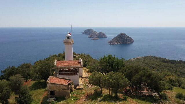 Gelidonya lighthouse is the intersection point of green and blue within the borders of Kara&ouml;z Town between Adrasan and Kumluca. 