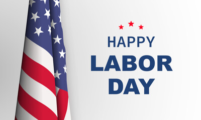Fototapeta na wymiar Happy Labor Day Background Design. Greeting Card, Banner, Poster. Vector Illustration.