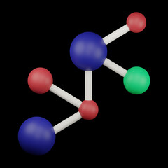 3d science molecule icon illustration
