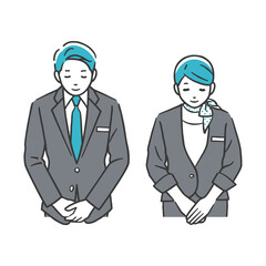 お辞儀をするコンシェルジュ