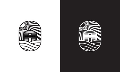 BunkHouse Logo, unique logo, black and white logo, premium elegant logo, BunkHouse Vector	
