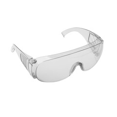 Safety glasses isolated on white background with clipping path.