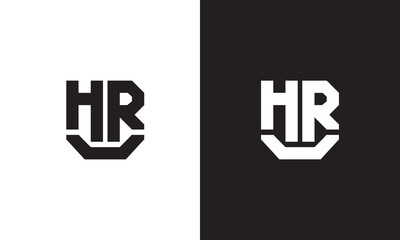 Letter H R smile Logo, unique logo, black and white logo, premium elegant logo, letter H R smile Vector	
