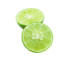 lime slice isolated on white