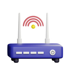 3d wifi router icon illustration
