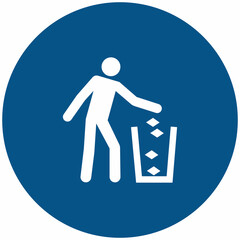 Mandatory sign Use litter bin