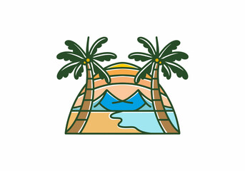 island bay illustration badge design