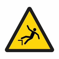 Hazard sign Falling