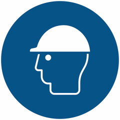 Mandatory sign Wear head protection