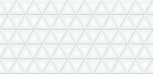 White triangle ceramic tile wall texture background vector illustration