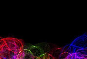 背景素材_ウェーブ_レインボー