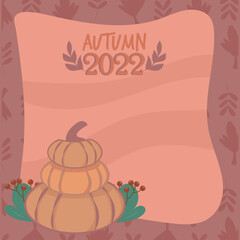 Autumn, Halloween background with pumpkin