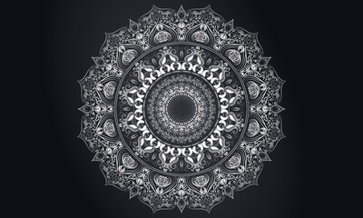 black and white mandala background