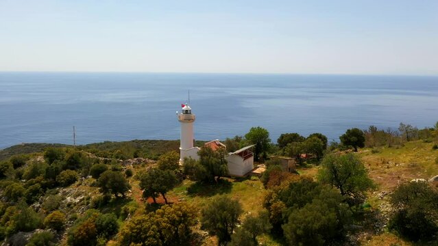 Gelidonya lighthouse is the intersection point of green and blue within the borders of Kara&ouml;z Town between Adrasan and Kumluca. 